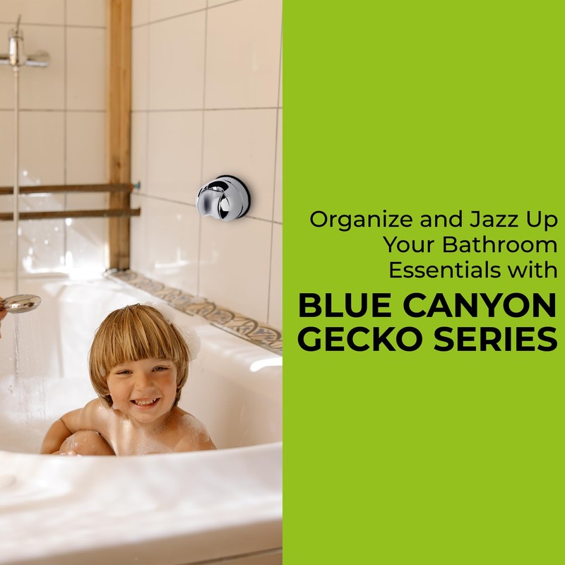 Blue Canyon Gecko Tilting Shower Head Holder, Shower Caddy with