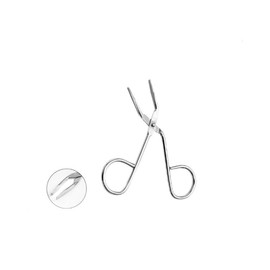 Silver Stainless Steel Eyebrow Scissors Tweezers,Elbow Pliers Clip Scissors,Flat Tip Tweezers Hair Plucker Hair Removal, Shave and Hair Removal Eyebrow Scissors