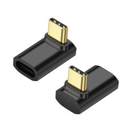 SinLoon 240W USB C 90 Degree Angle Adapter 40Gbps Type C Male to Female Extender Connector Adapter, Supports 8K Audio and Video 240W/50V Charging, Suitable for Tablets, Laptops (C-U)