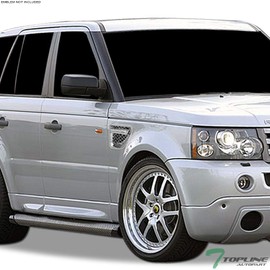 TLAPS 7422451725715 Compatible with 2006-2009 Land Rover Range Rover Sport L320 Chrome Silver Honeycomb Mesh Front Side Fender Air Vent Grill Grille