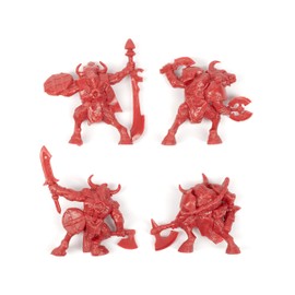 Epic Minotaurs Collectible Mini Figures Set - Scale 1/32 DND - 4 Pieces Fantasy Battles - Themed DMS Soldiers & Character Accessories -Perfect for Collectors-Enthusiasts of Epics Figures