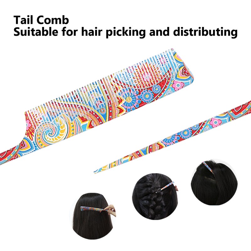 5pcs Paddle Hair Brush Set Easy Detangling Brush Tail Comb