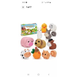 Olefun Farm Animal Learning Toys for Infants Ages 6 Months+, 10 Pack...