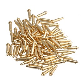 Yibuy 100x Copper and Gold-Plated Double Head Current Pogo Pin Connector Spring Needle 8 mm