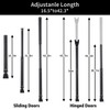 HoneSecur 2-in-1 Door Security Bar & Sliding Patio Door Stopper
