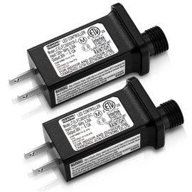 2 Pieces LED Transformer Replacement Class 2 Power Supply for Christmas String Light Inflatable Decorations LED Controller IP44 Waterproof Low Voltage Transformer US Power Adapter (30V3.6W 0.12A)