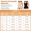 YARRCO Women's Shape Undershirt Shaping Tops Seamless Shirt, Black+Black-Wide Straps