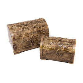 Kunstversteck Treasure Chest Tree of Life Solid Wooden Box Decorative Box 20.5 x 11 x 12.5 cm