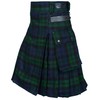 All Kilts Sports Mens Acrylic Wool Utility Kilt with Leather
