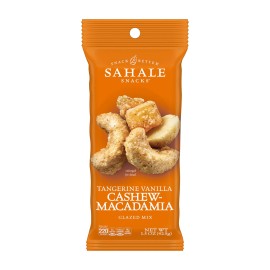 Sahale Snacks Tangerine Vanilla Cashew Macadamia Glazed Nut Mix 1.5 oz 18 Pack