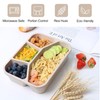 Baoswi 4 Pack Bento Snack Boxes, Reusable 4 Compartments Food
