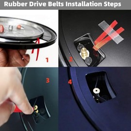 Sam&Johnny Turntable Belts Replacement for Crosley CR46, CR49, CR50, CR53, CR54, CR6001A, CR6002A Record Player Belt