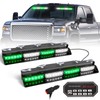 HLauto 604N Emergency Dash Strobe Lights: 2x16.8 inch Green White