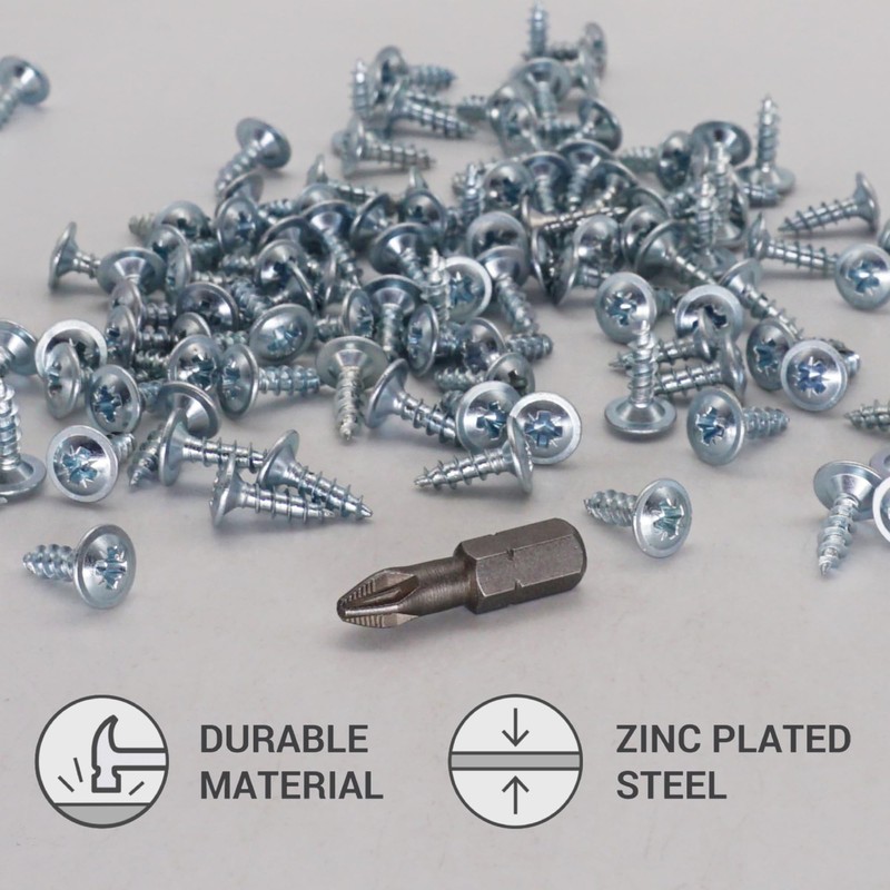 SKIR'CO (Pack of 100) Galvanised Steel 3.5 x 12mm Wood