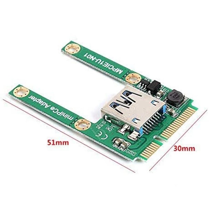 Xsdjasd Mini PCI-E to USB3.0 Adapter Card PCIe to USB