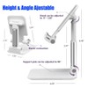 Ashintar Foldable Cell Phone Stand, Angle Height Adjustable Sturdy Tablet