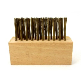 Bandwagon Wire Bristle Weed Brush Head, Hardwood Block, Driveways, Patios, Pools, #L1890