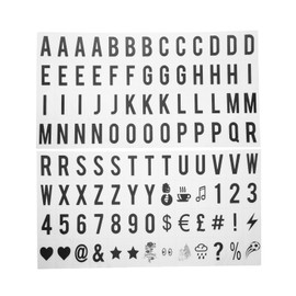 OTOTEC Cinematic Light up Sign Extra Letter Packs Cinema Style Apply to A4 Light box 104pcs Black Letters & Symbols