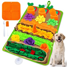 PETCARE Snuffle Mat for Dogs Large Breed and Lick Mat Set, Interactive Enrichment Dog Puzzle Toy for Puppy Small Medium Large Dogs Cat Rabbits, Foraging Mental Stimulation Treat Game Slow Feeder Mats