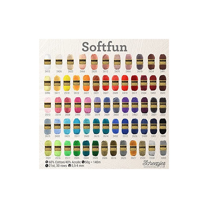 Scheepjes - Scheepjes 2622 Latté Softfun Garn - 1x50g