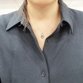 Canadian Diamond Sterling Silver Ballet Slipper Pendant and Chain