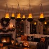 8 Pcs Halloween 3D Fake Fire Lamp 110vArtificial Hanging LED