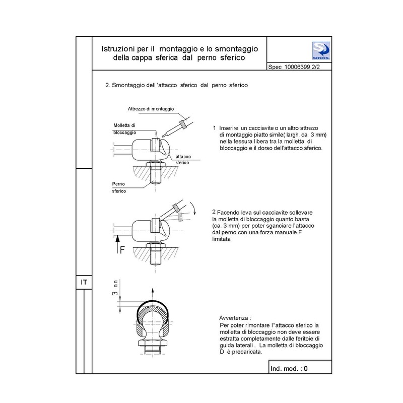 Stabilus Gas Spring Lift-O-Mat, Black