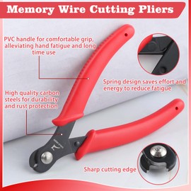GOLD DEER Jewelry Wire Cutters Jewelry Parrot Beak Wire Cutter Memory Wire Cutting Pliers Memory Wire Shears Bracelet Pliers Beading Hobby Work Tool Jewelry Making Supplies for Crafting Beading DIY