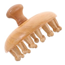 GLEAVI Wooden Massage Comb Wide Tooth Hair Brush Shampoo and Dry Hair Scalp Care Brush Round Tip Scalp Massager Comb Guasha Tool for Dandruff Removal Hair Growth
