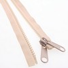 2 PCS #10 60 Inch Beige Heavy Duty Zippers, Single