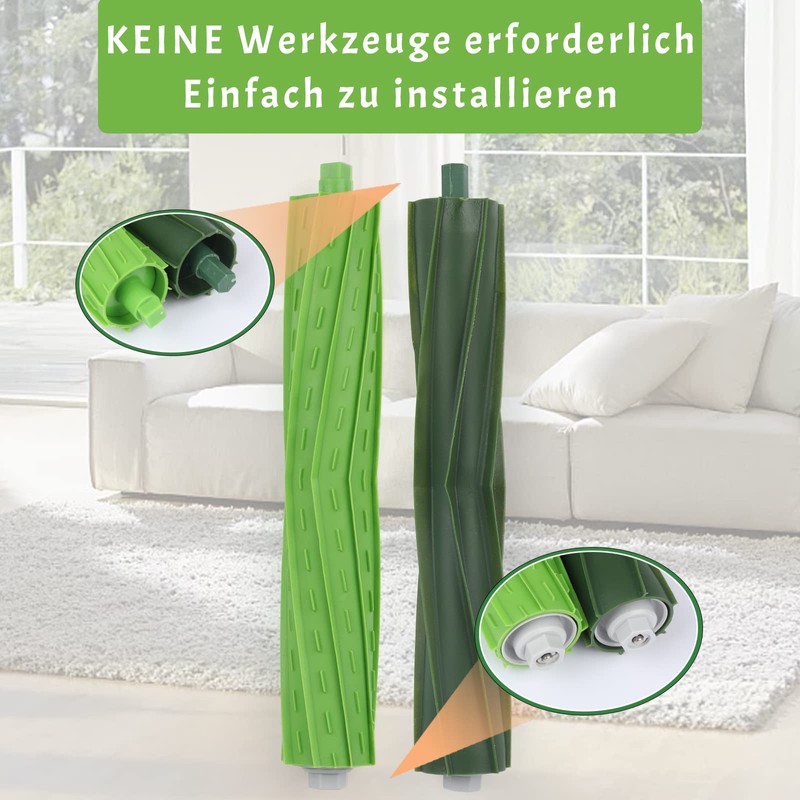 Set of 2 Roller Brushes for iRobot Roomba, Replacement Parts