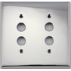 Polished Nickel 2 Gang Push Button Light Switch Wall Plate