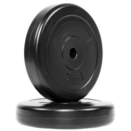 Fitvids Vinyl Standard 1-Inch Plate Weight Plate for Strength Training and Weightlifting, 25-Pound, Pair