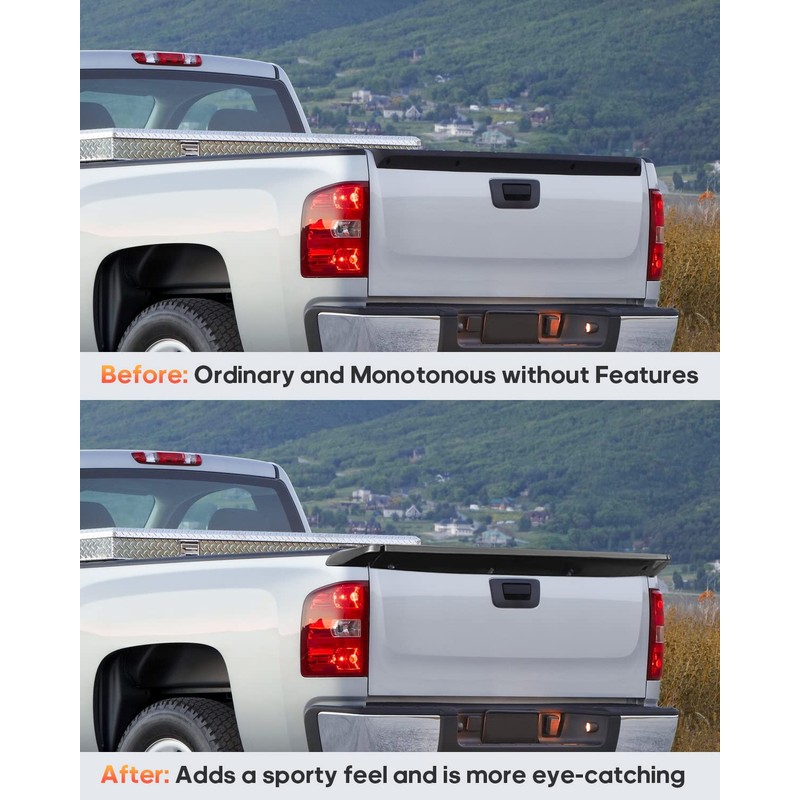 FINDAUTO PU Rear Tailgate Tail Wing Spoiler Lip Fits for