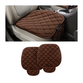 CGEAMDY Universal Car Seat Cover Seat Cushion Plush Non-Slip Chair Soft Breathable Seat Cushion for Most Cars SUVs (Coffee)