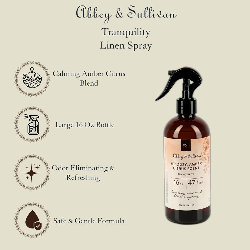 Abbey & Sullivan Linen Spray, Tranquility, 16 oz.