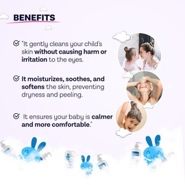 Clinikid Organic Baby 2-in-1 Body Wash & Shampoo, Deeply Cleanses the Skin and Hair, Soft and Smooth Hair, 8.45 Fl Oz (4)