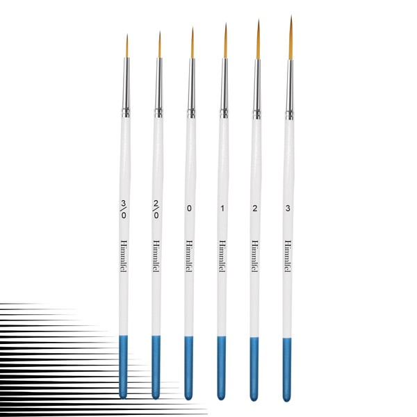 Himmlfel Rigger Brush Set, 6 Pcs Rigger Brushes for Painting