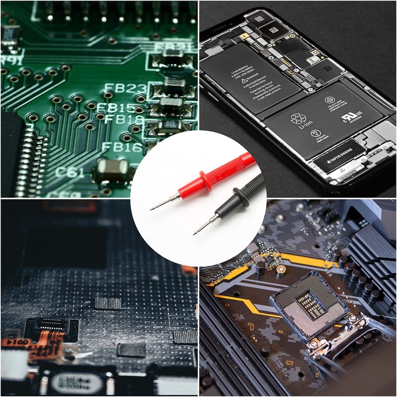 LDEXIN 2 Pairs 82cm/32.3" Digital Multimeter Banana Plug Connector Voltmeter