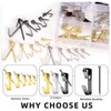 Glarks 120pcs 10lb/20lb/30lb/50lb/100lb Picture Hangers Hooks with Nails Kit, Gold