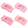 Didder 4 Pack Pink Flat Hair Claw Clips for Women