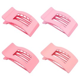 Didder 4 Pack Pink Flat Hair Claw Clips for Women Large Duckbill Hair Claws Clip Barrettes Accessories for Women Girls