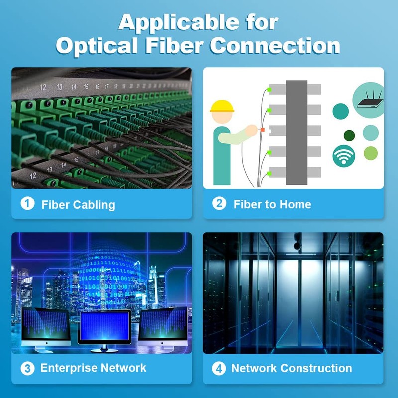 GwliUni 100 Pcs SC Fiber Optical Fast Cold Connector, Single