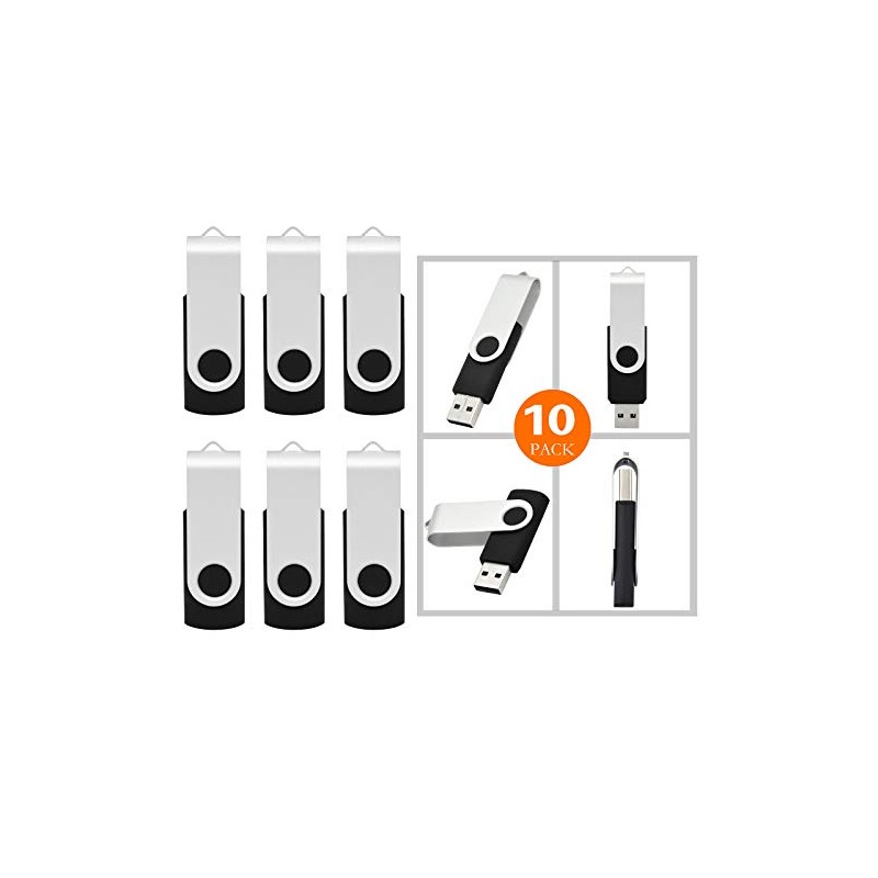 Wholesale 10 Pack 1MB-32GB Bulk Pack USB Flash Drives Swivel
