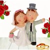 Hobbyfun Hochzeitspaar als Tortendeko winken 90 mm Brauthochzeitsdeko Brautpaar