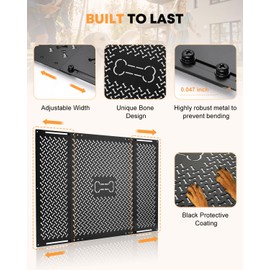 Kohree RV Screen Door Protector, Unique Bone Design RV Entry Screen Door Grille for Dogs, Adjustable Camper Screen Door Protector from 18.2" to 31.8"