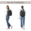 Baggallini Chelsea Laptop Backpack, Black Puff
