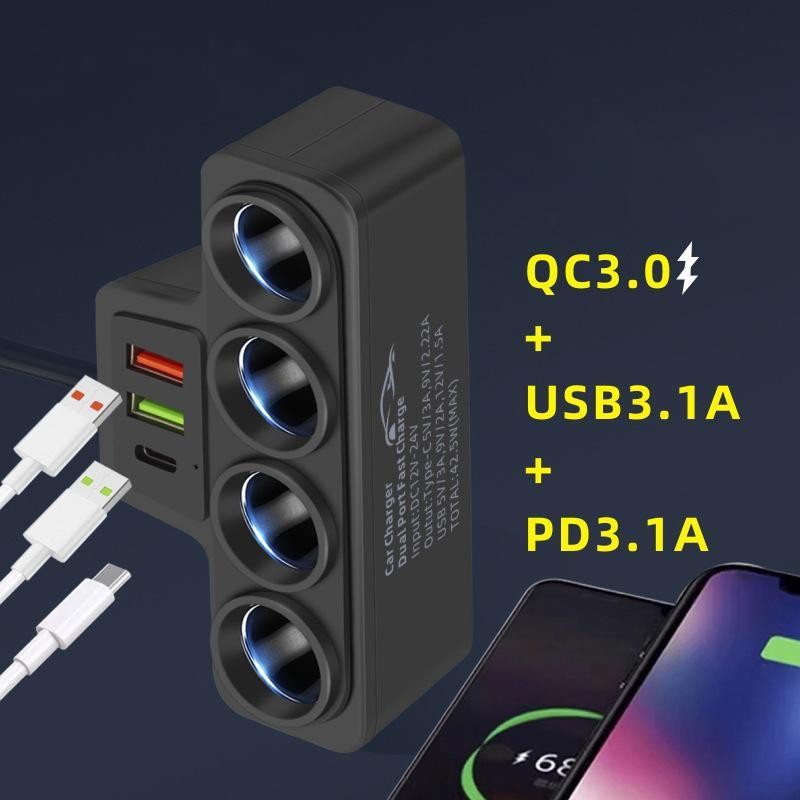 Car Charger, 12V 24V QC 3.0 & USB & PD