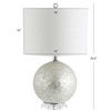JONATHAN Y JYL1055A Zuri 23.5" Capiz Seashell Sphere LED Table