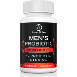Probiotic for Men, 500 Billion CFU 12 Strains, Men's Probiotic with Cranberry, Turmeric, Goji Berry, Probiotics for Gut & Digestive Health, Gluten and Dairy Free, 60 Capsules